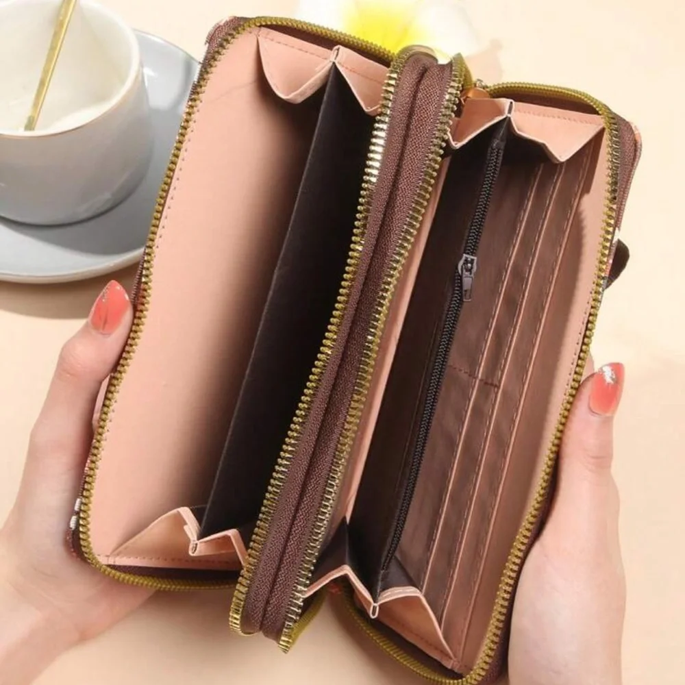 Brown Patterned Women's Clutch - Picture 5 of 5